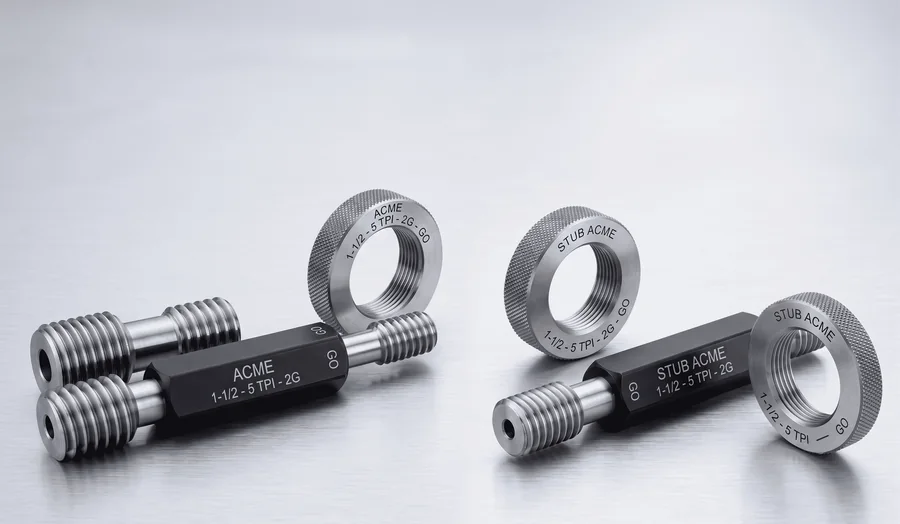 ACME thread ring and plug gauge