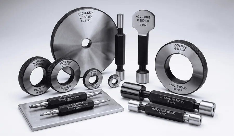 Plain plug gauges in a range of diameters